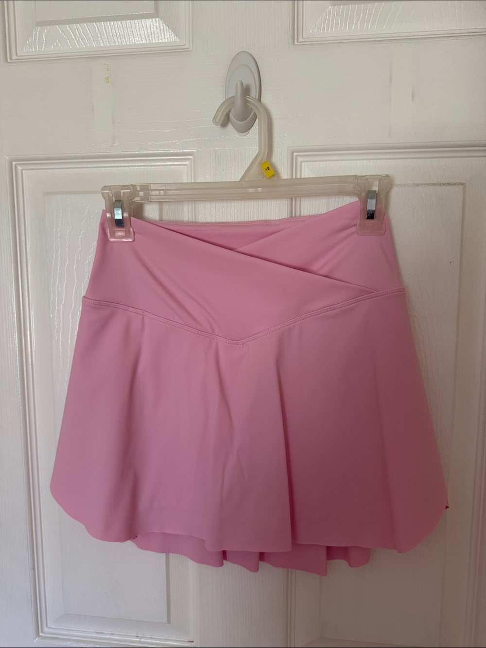 Halara Pink Skater Skirt with Crossover Waistband